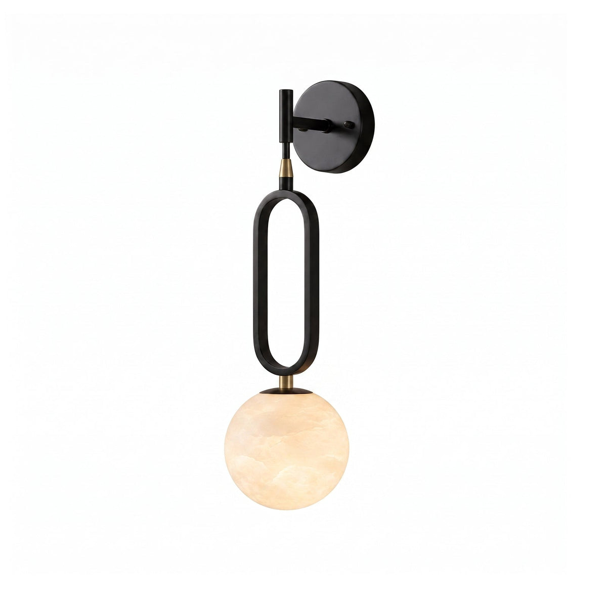 Minora Alabaster Ball Wall Sconce