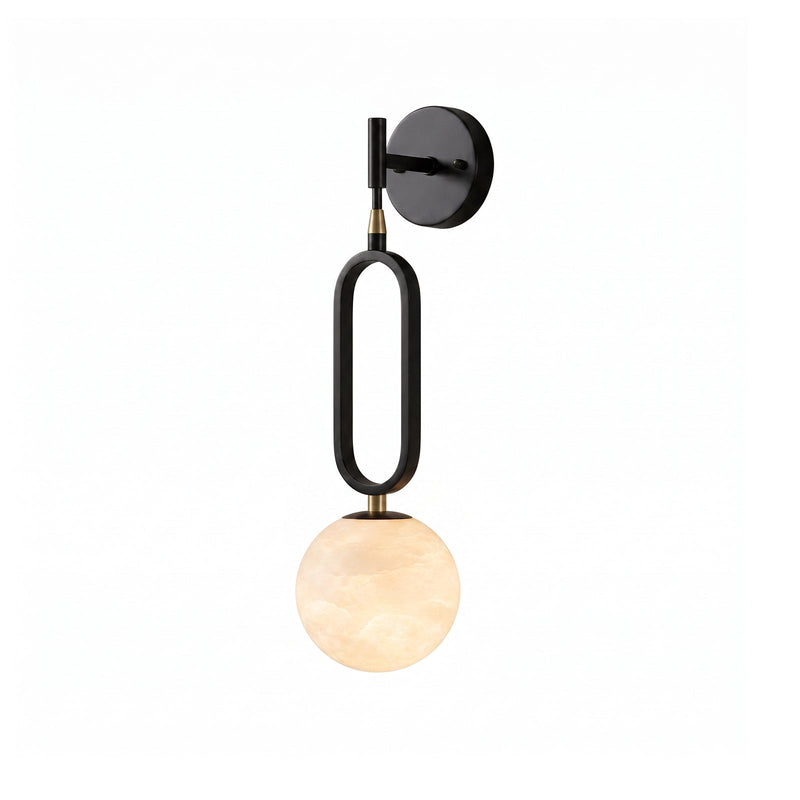 Minora Alabaster Ball Wall Sconce