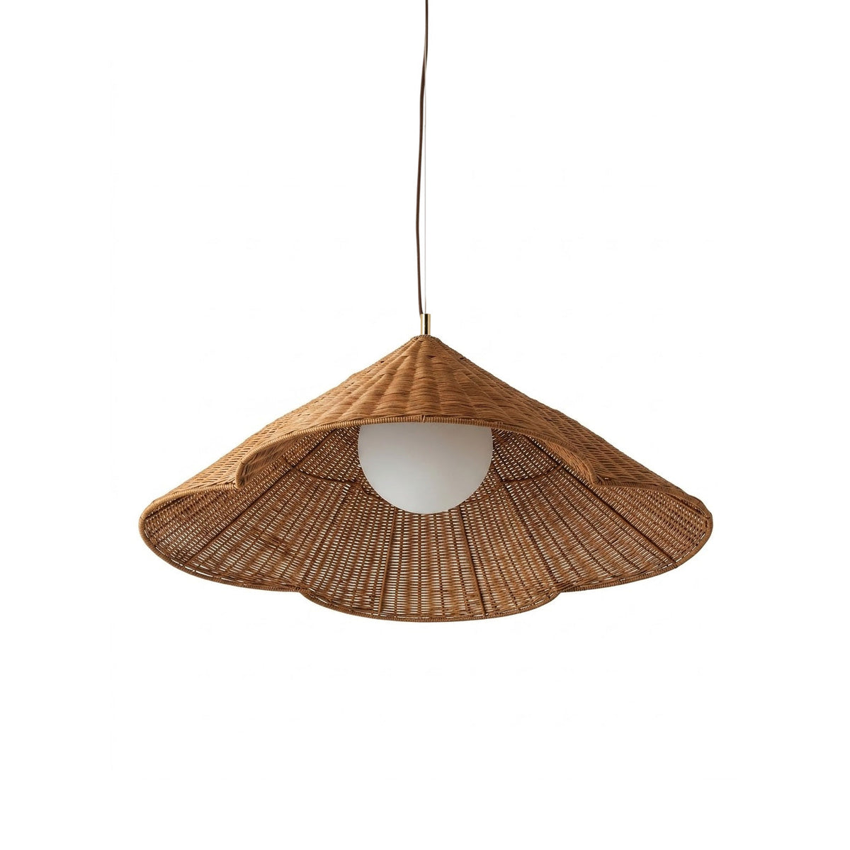 Tuscania Rattan Scalloped Pendant Lamp