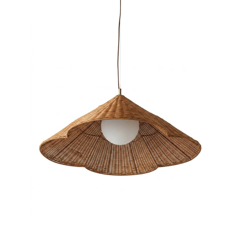 Tuscania Rattan Scalloped Pendant Lamp
