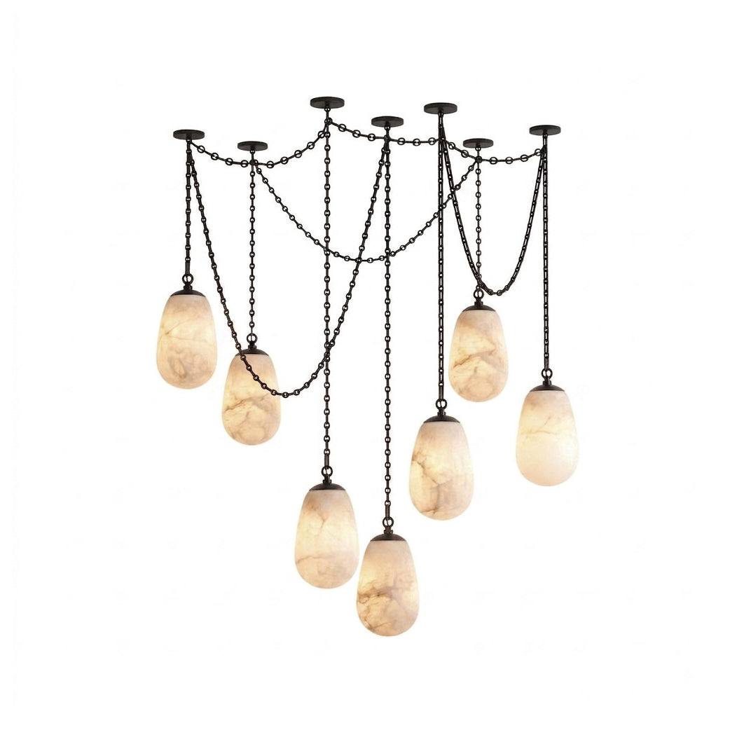 Luce Alabaster Chain Chandelier