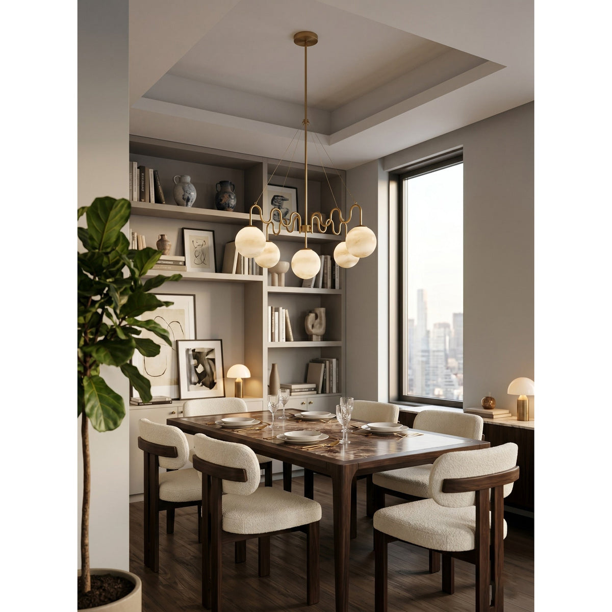 Anselmo Glass Balanced Chandelier