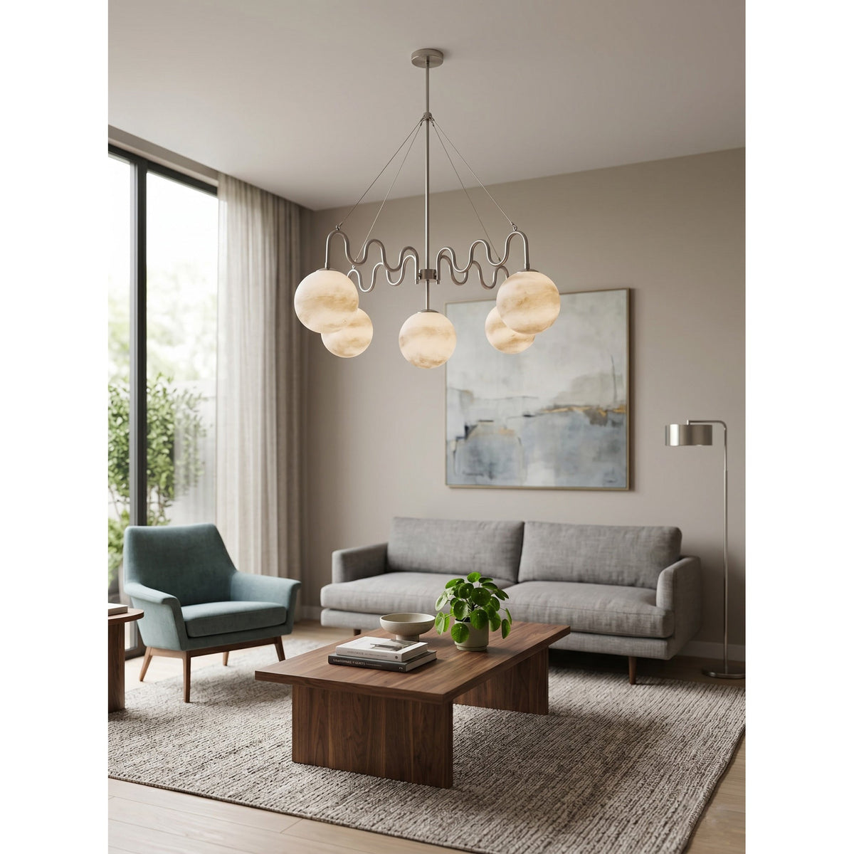 Anselmo Glass Balanced Chandelier