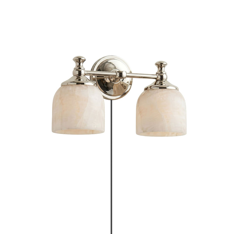Cornice Plug-in Alabaster Wall Sconce