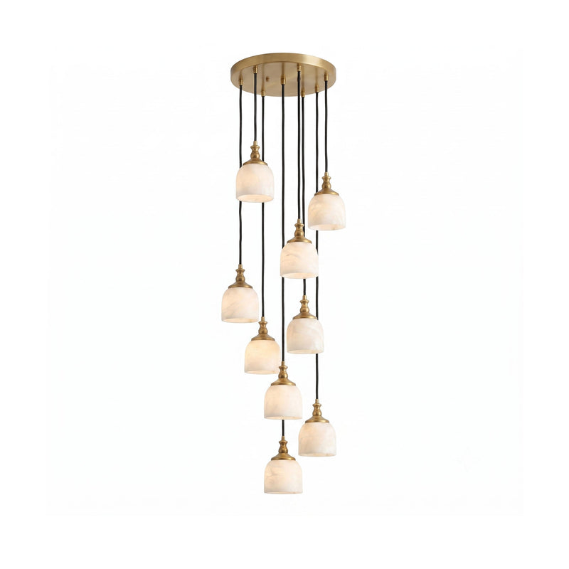Cornice Cluster Alabaster Chandelier
