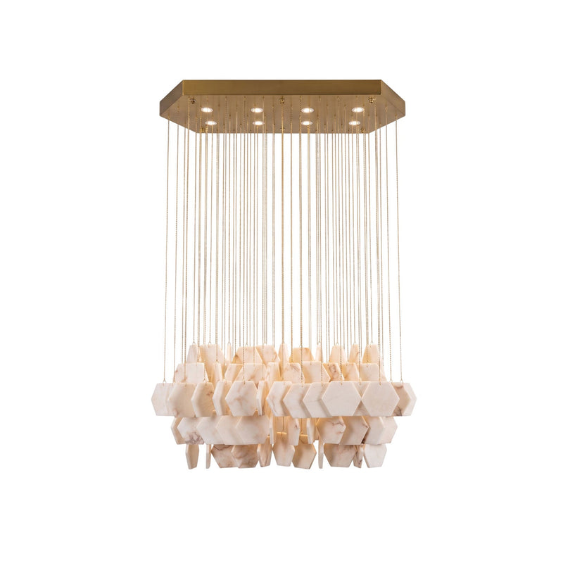 Franco Tiered Alabaster Rain Chandelier
