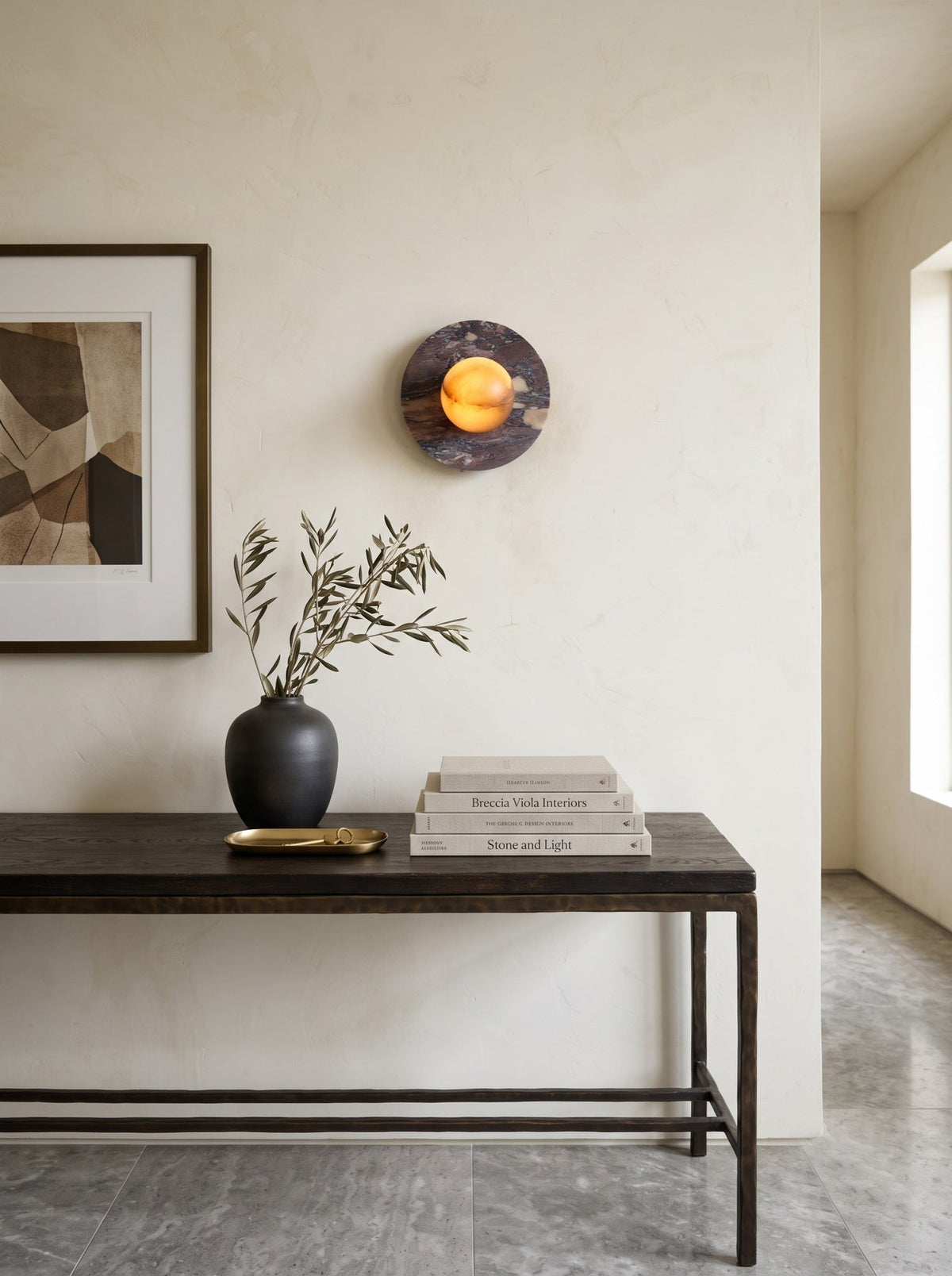 Marsala Stone Wall Sconce