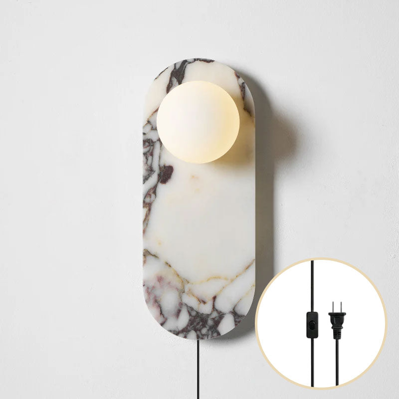 Rodolfo Plug-in Marble Wall Sconce