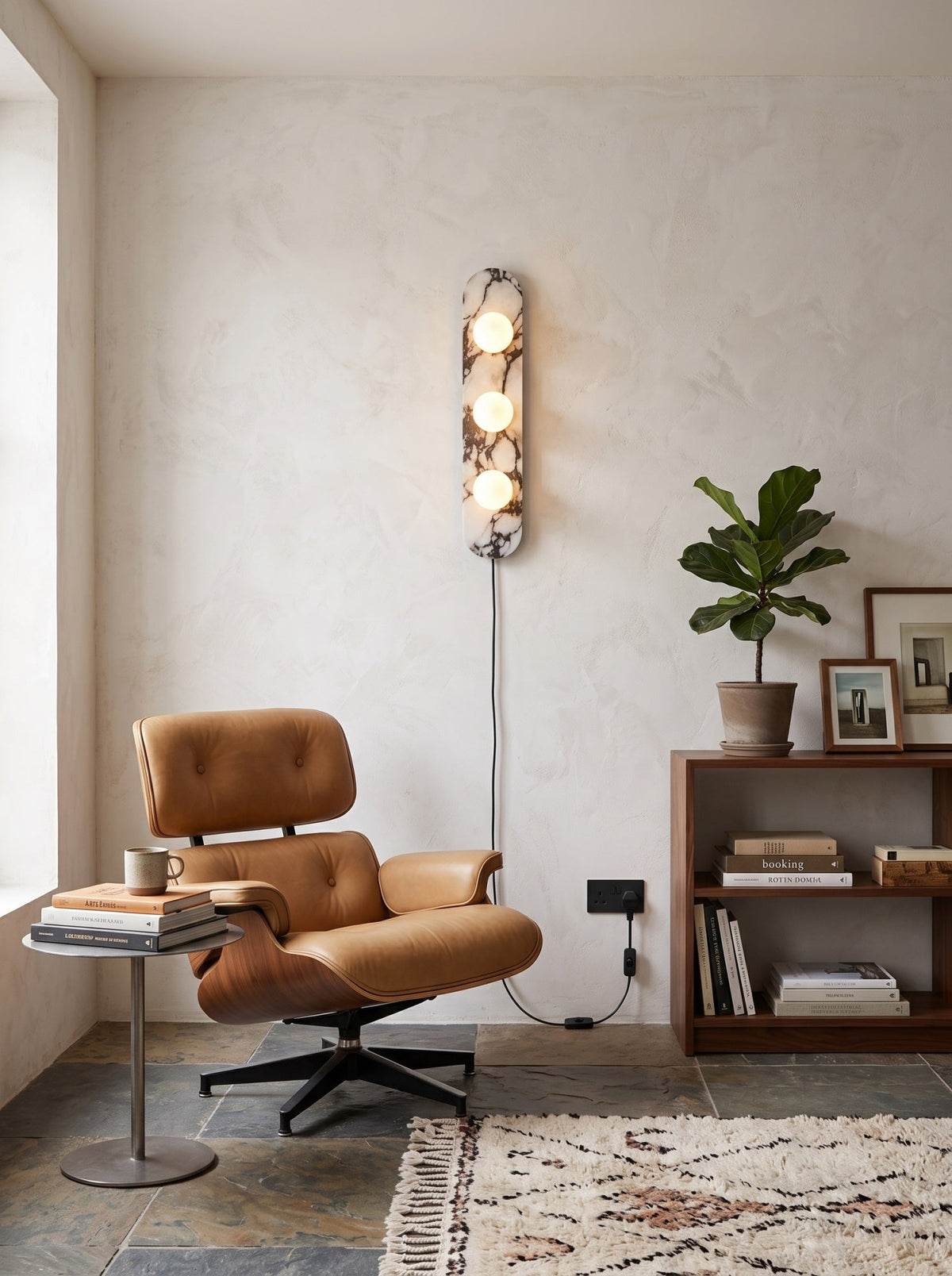 Rodolfo Plug-in Marble Wall Sconce