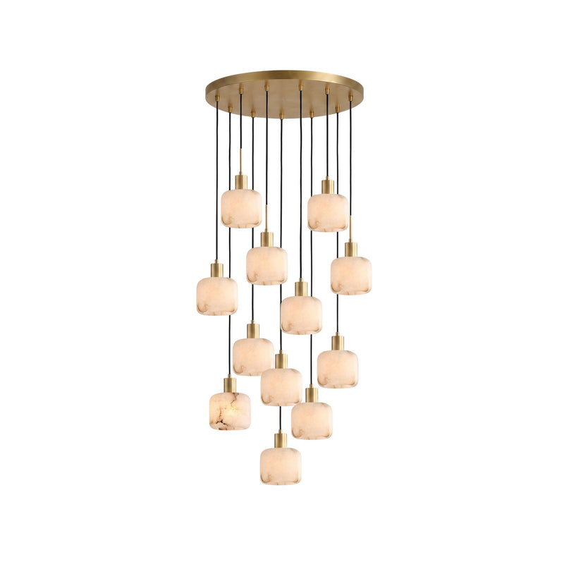 Fossone Square Alabaster Glass Chandelier