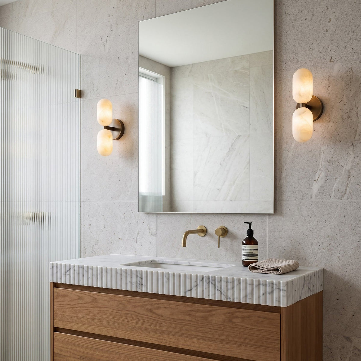 Ancora Alabaster Wall Sconce