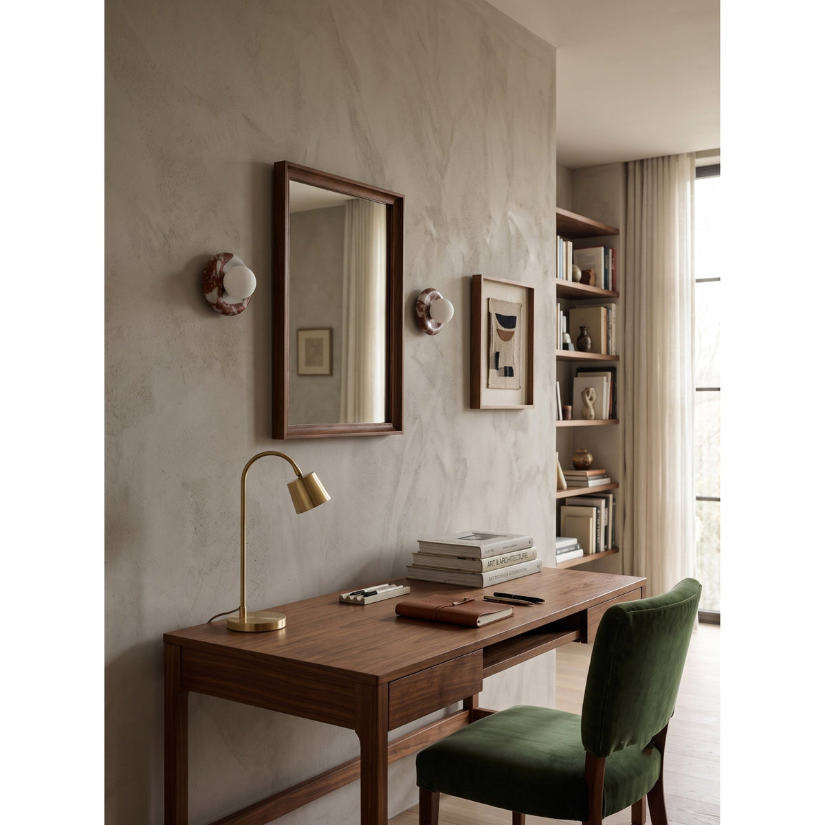 Emiliano Travertine Marble Wall Sconce