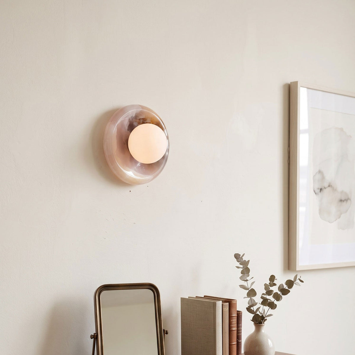 Gelso Onyx Pink Wall Sconce
