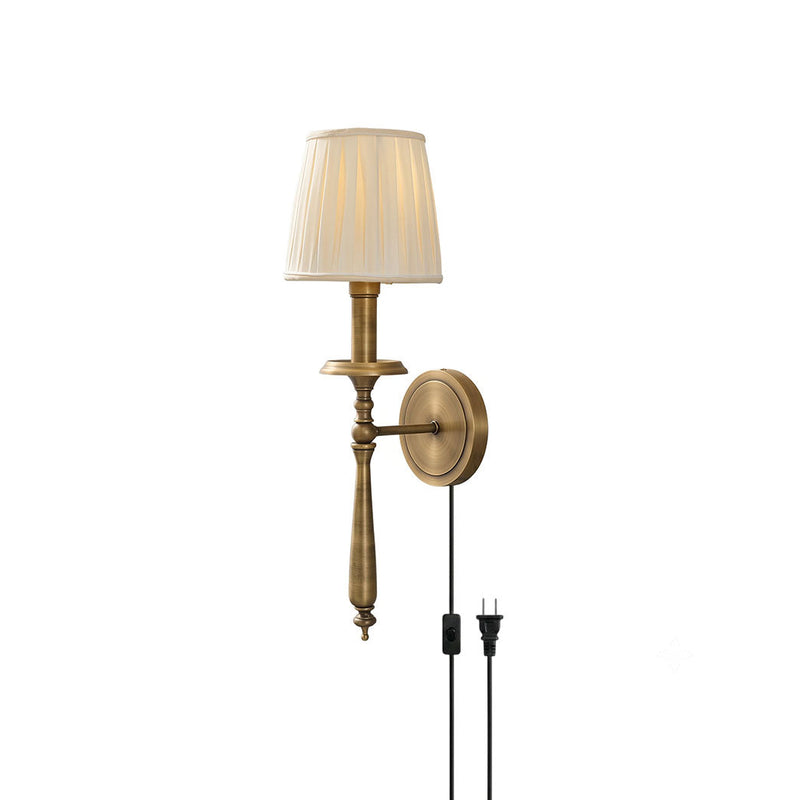 Ludovico Plug-in Brass Wall Sconce