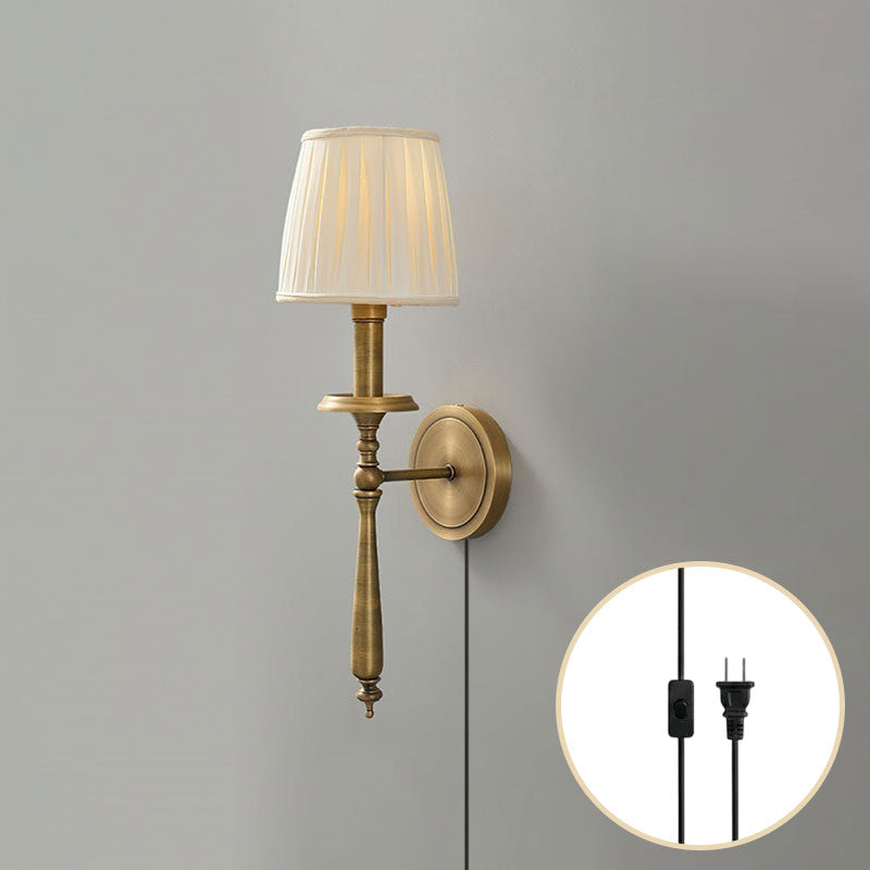 Ludovico Plug-in Brass Wall Sconce