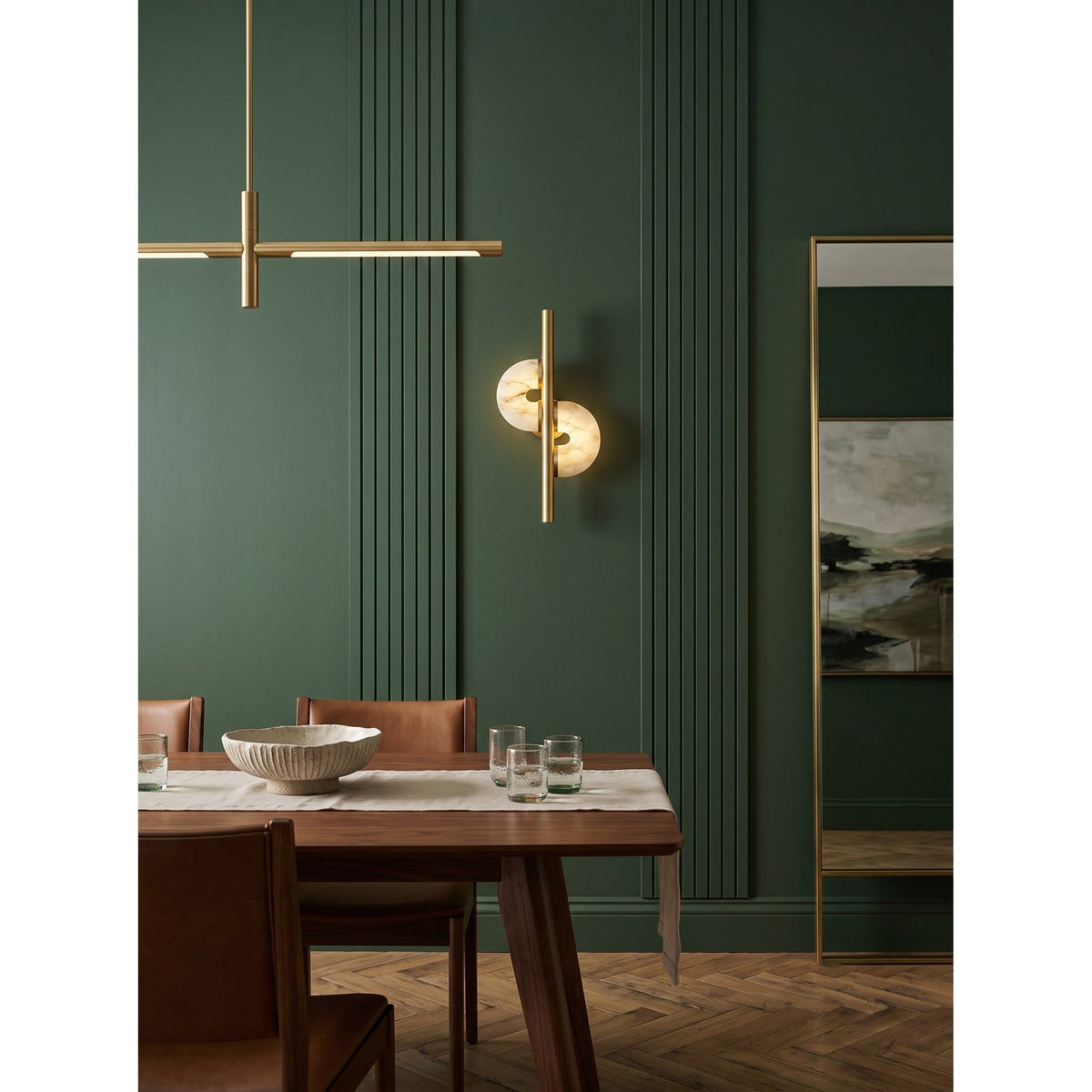Sibilla Dual Disc Alabaster Wall Sconce