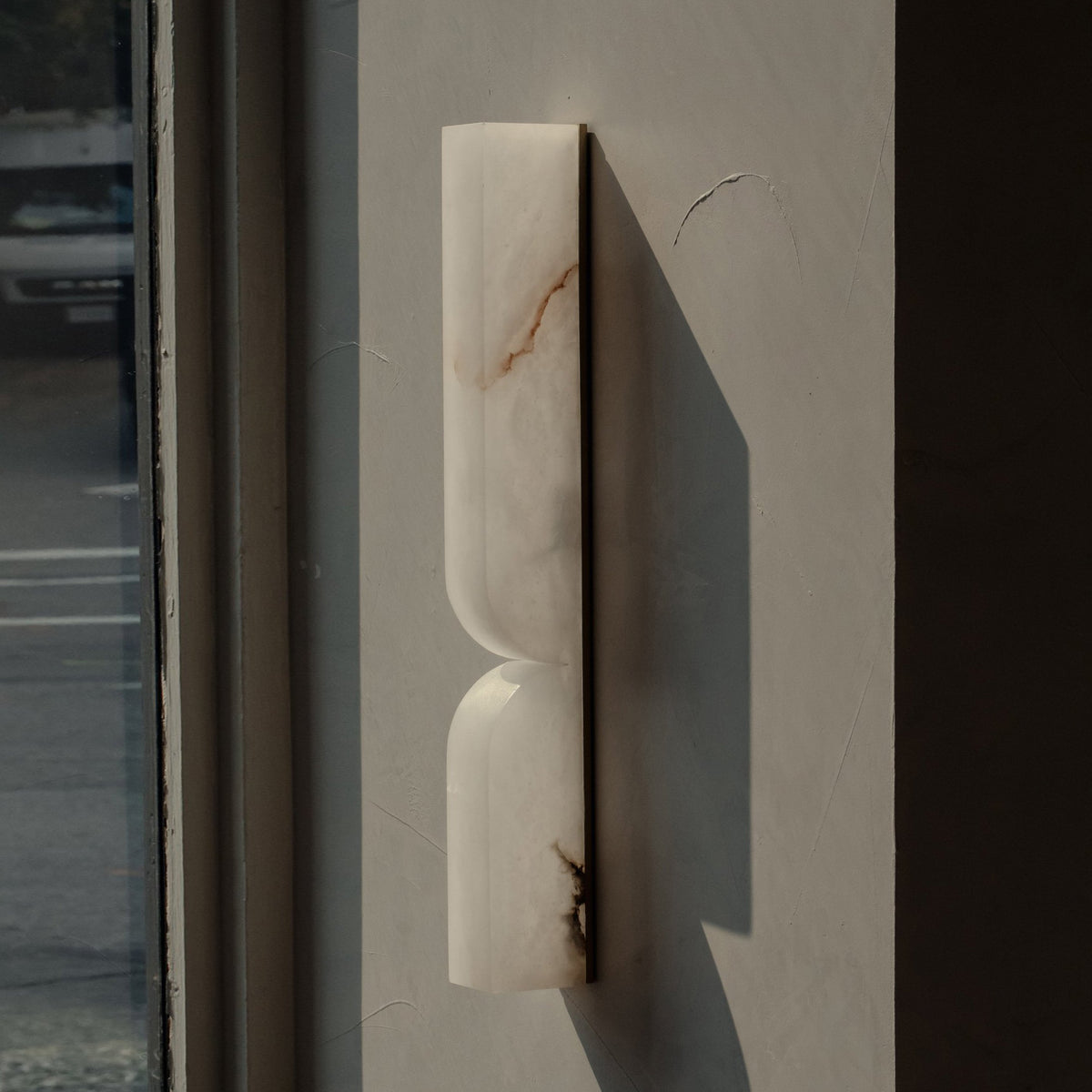 Pampello Alabaster Rectangular Wall Lamp