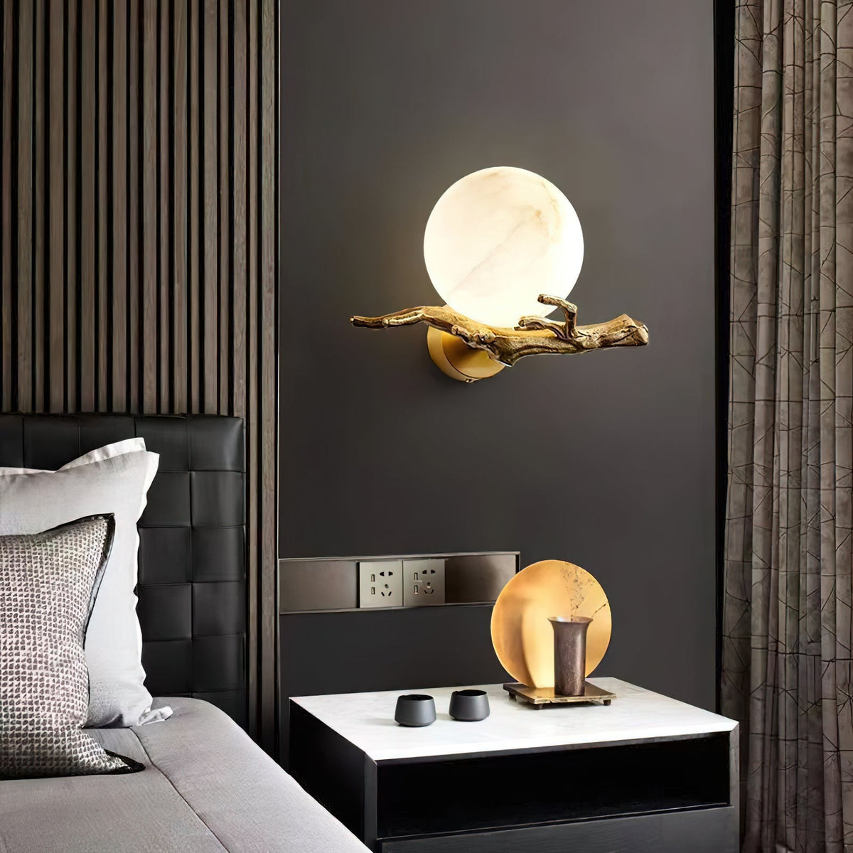 Pescara Twigs Alabaster Wall Lamp