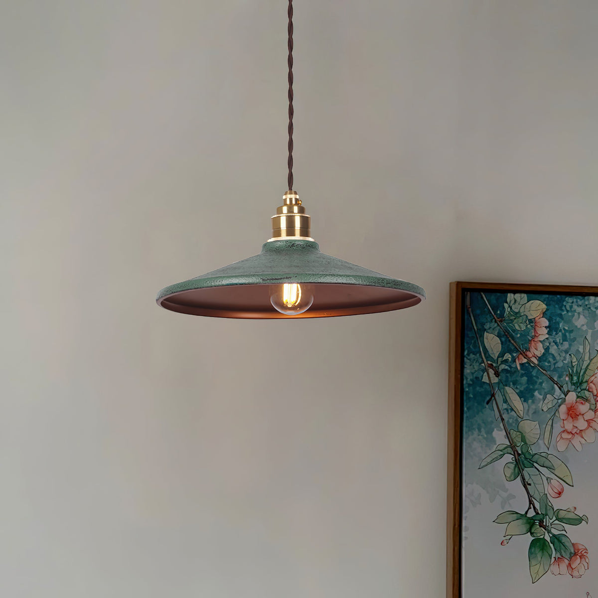 Contana Rustic Saucer Shade Pendant Light
