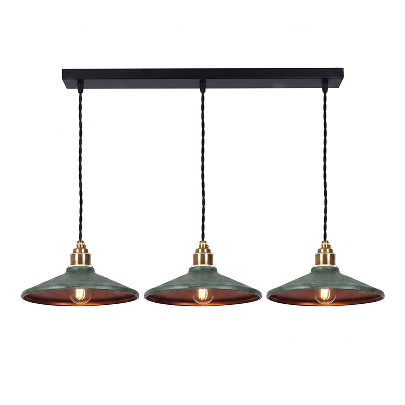 Contana Rustic Saucer Shade Pendant Light