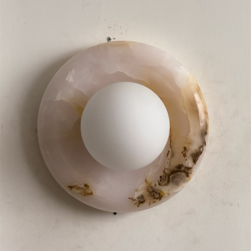 Gelso Onyx White Sconce