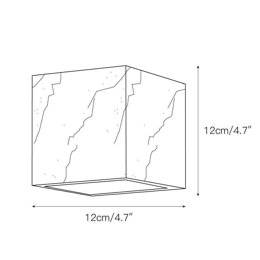 Sagrora Marble Square Wall Lamp