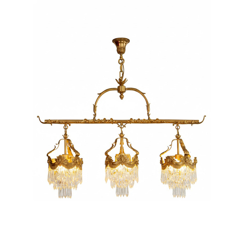 Paestum Linear Crystal Pendant Lamp
