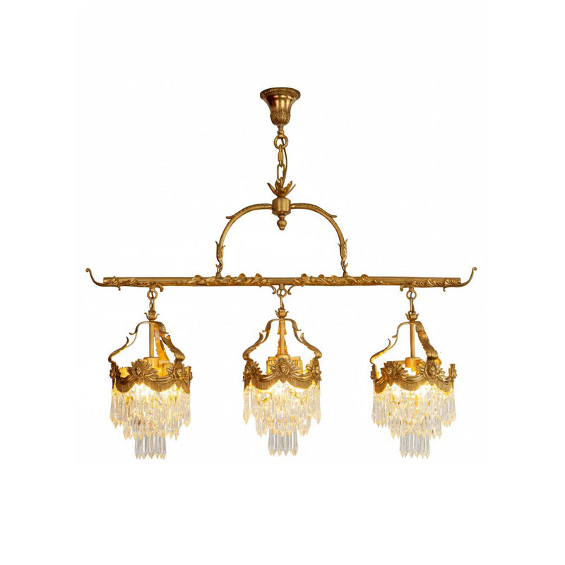 Paestum Linear Crystal Pendant Lamp