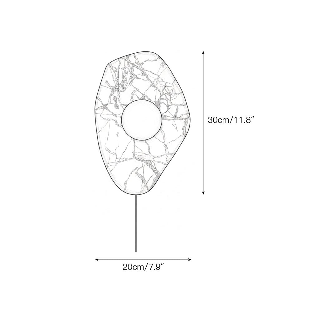 Fontone Marble Textured Plug-in Wall Lamp
