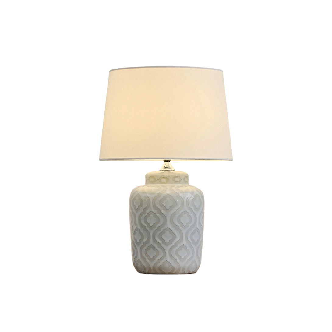 Nuveno Textured Jar Table Lamp