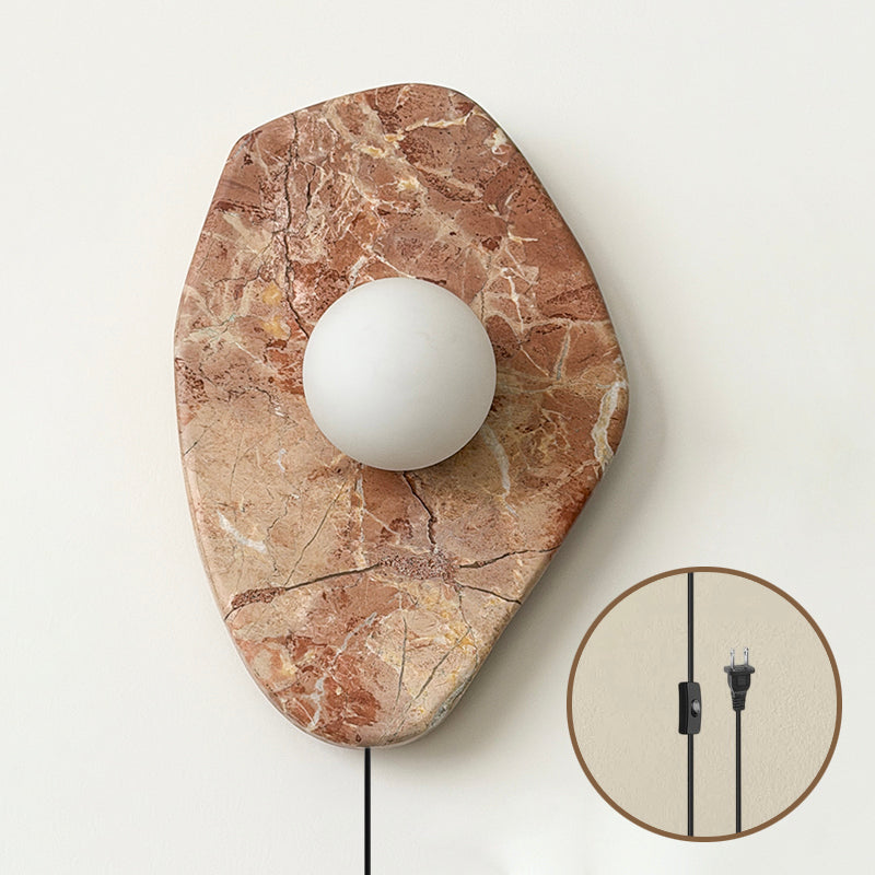 Fontone Marble Textured Plug-in Wall Lamp
