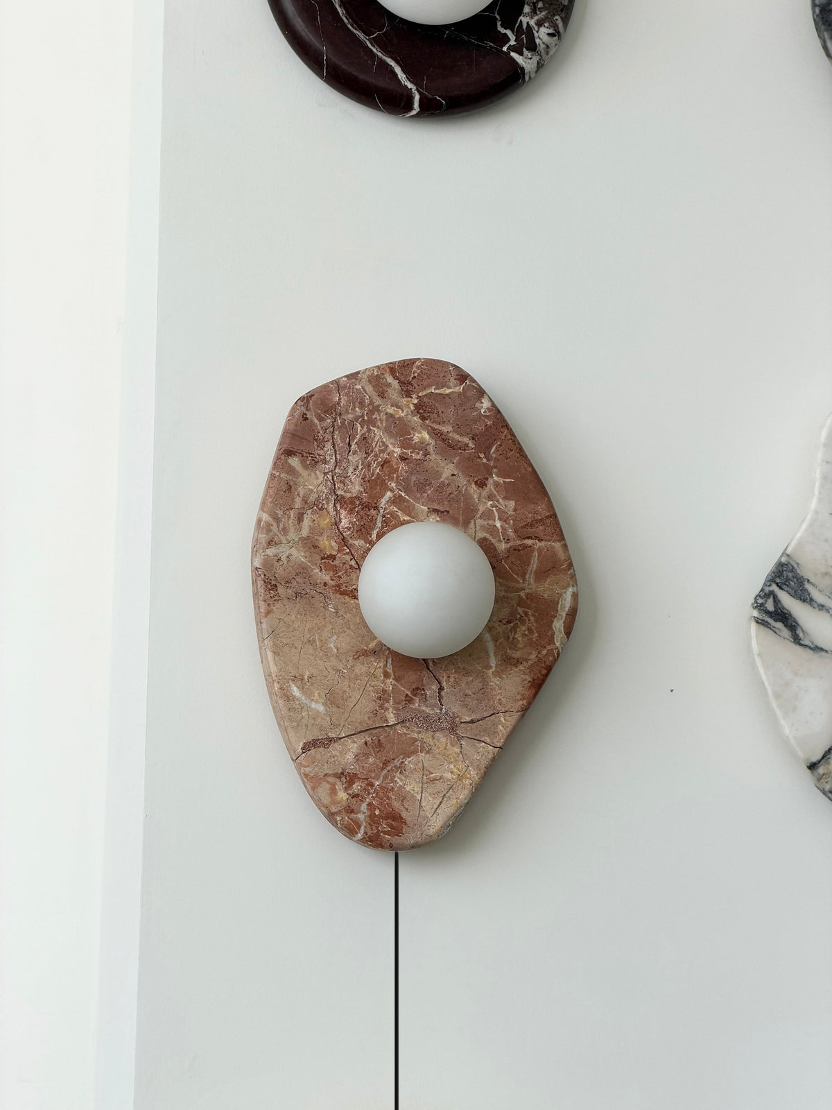 Fontone Marble Textured Plug-in Wall Lamp