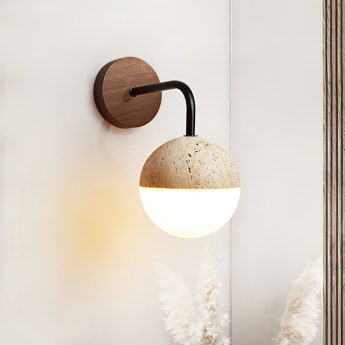 Arco Travertine Wall Lamp
