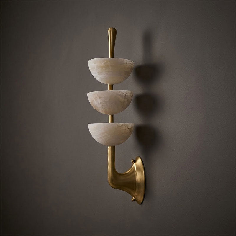 Iresco Alabaster Triple Wall Lamp