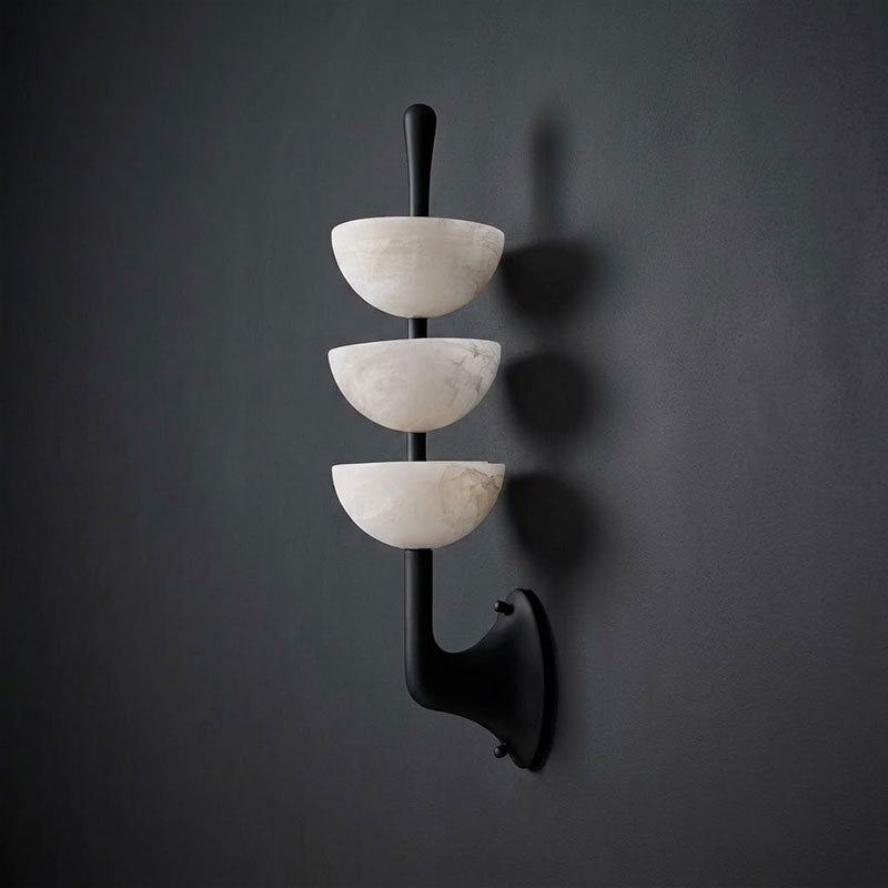 Iresco Alabaster Triple Wall Lamp