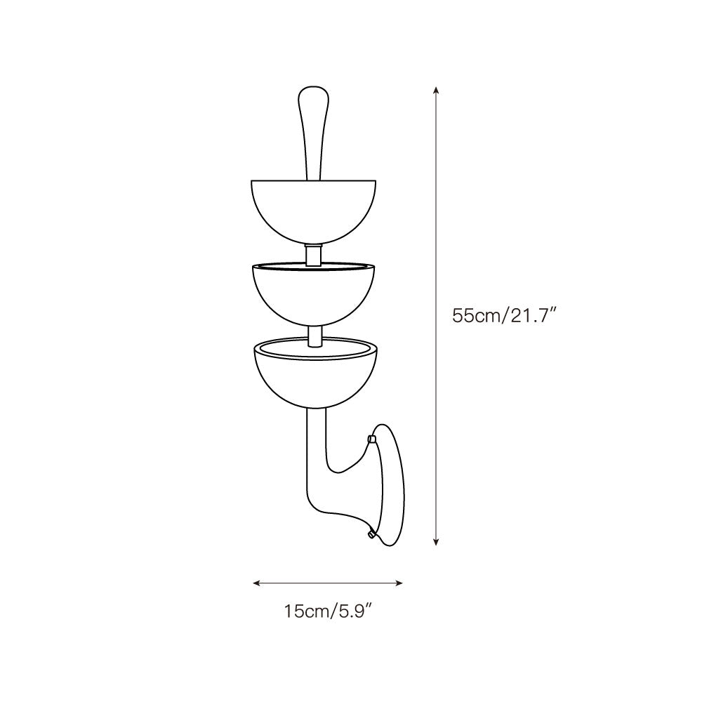Iresco Alabaster Triple Wall Lamp