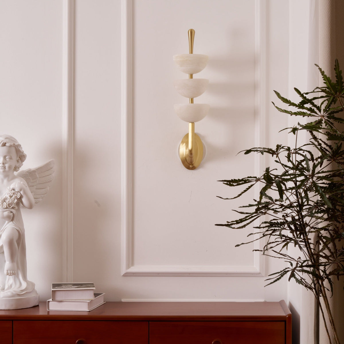 Iresco Alabaster Triple Wall Lamp