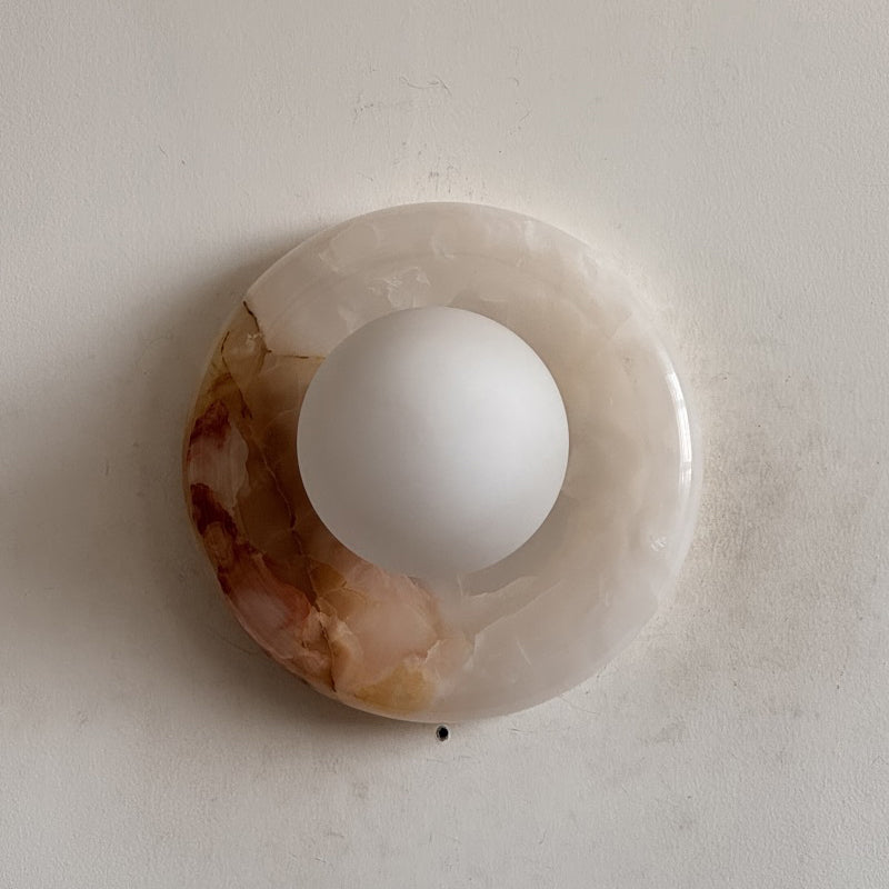 Gelso Onyx White Sconce
