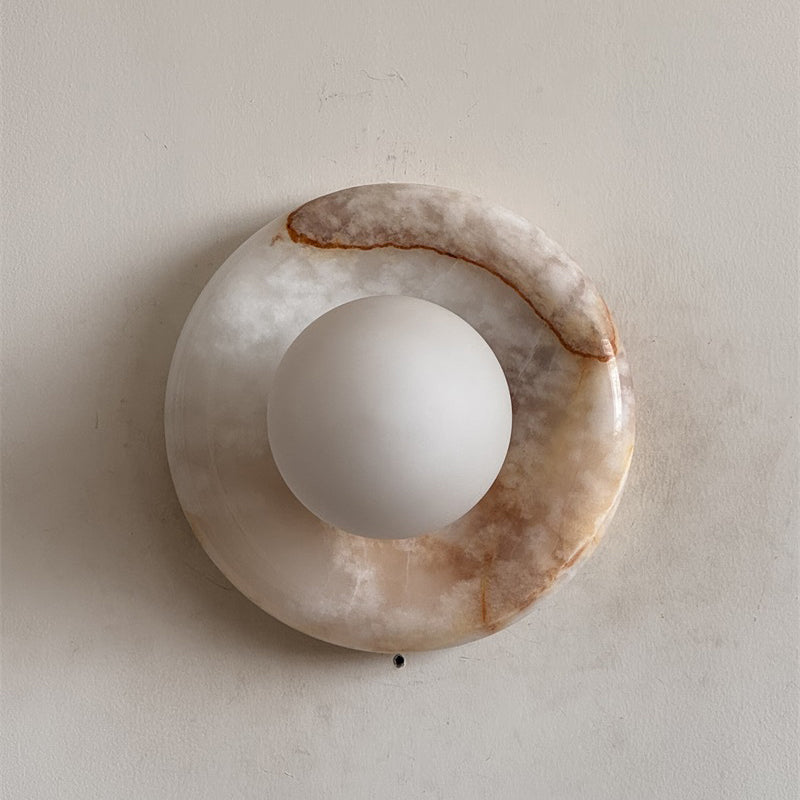 Gelso Onyx White Sconce