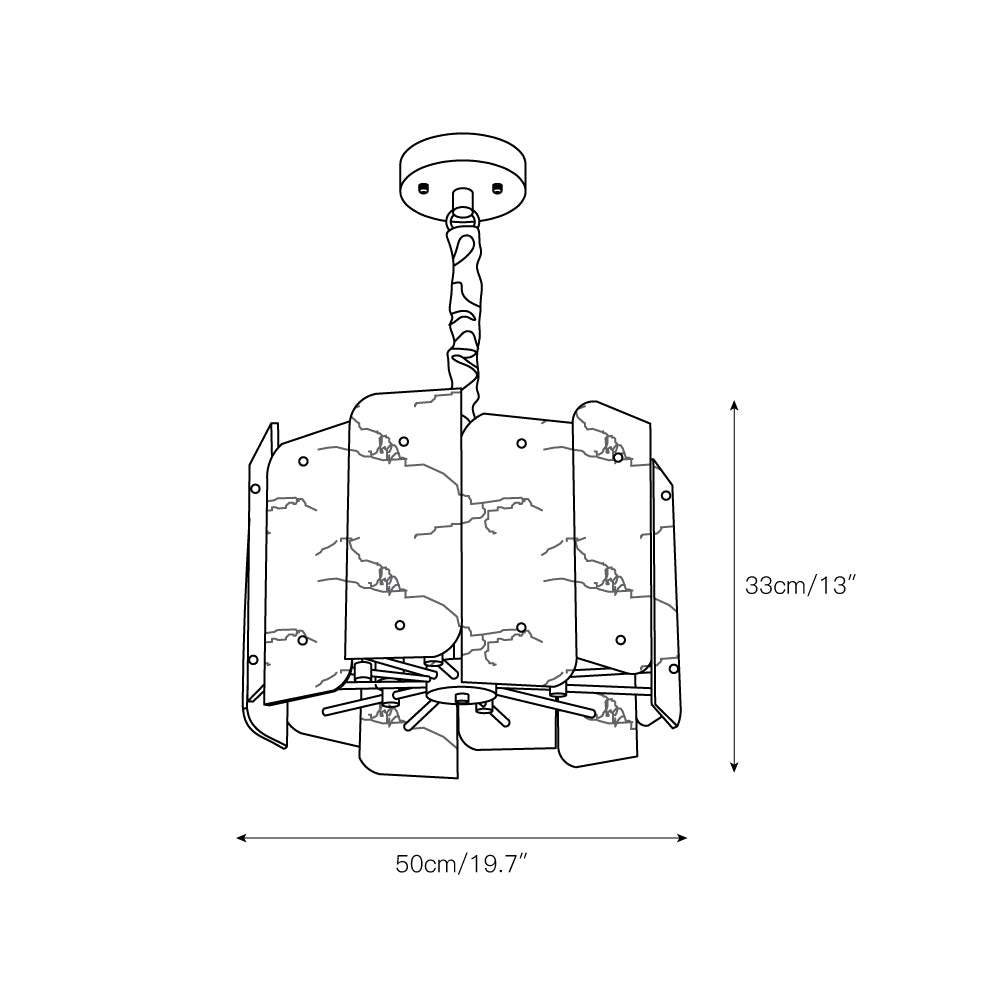 Ambra Alabaster Tiered Chandelier