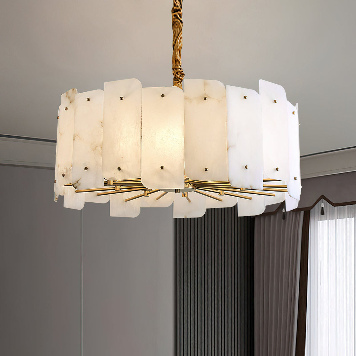 Ambra Alabaster Tiered Chandelier