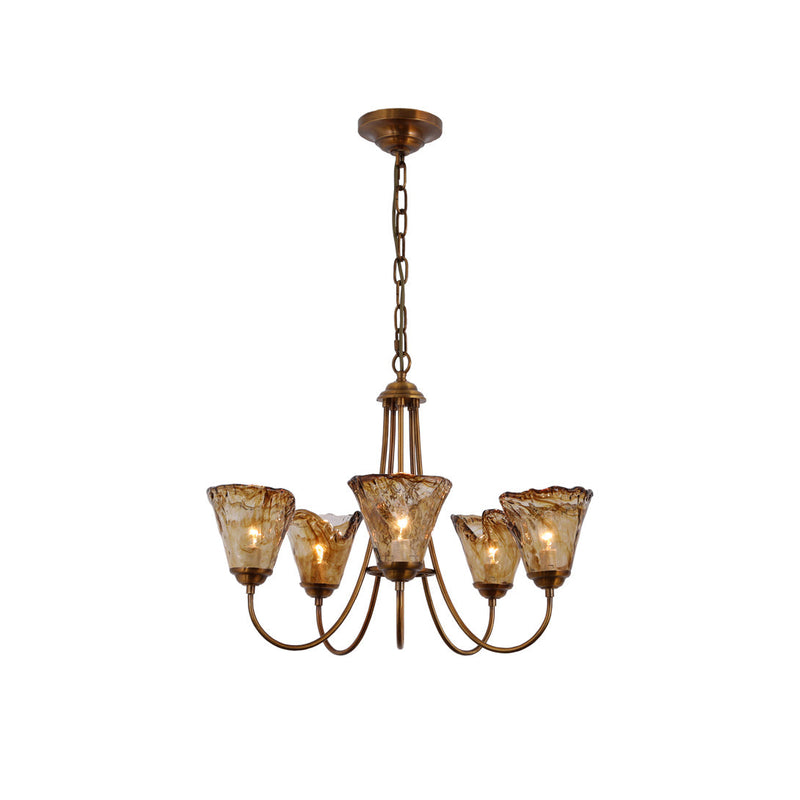Cipriano Amber Chandelier