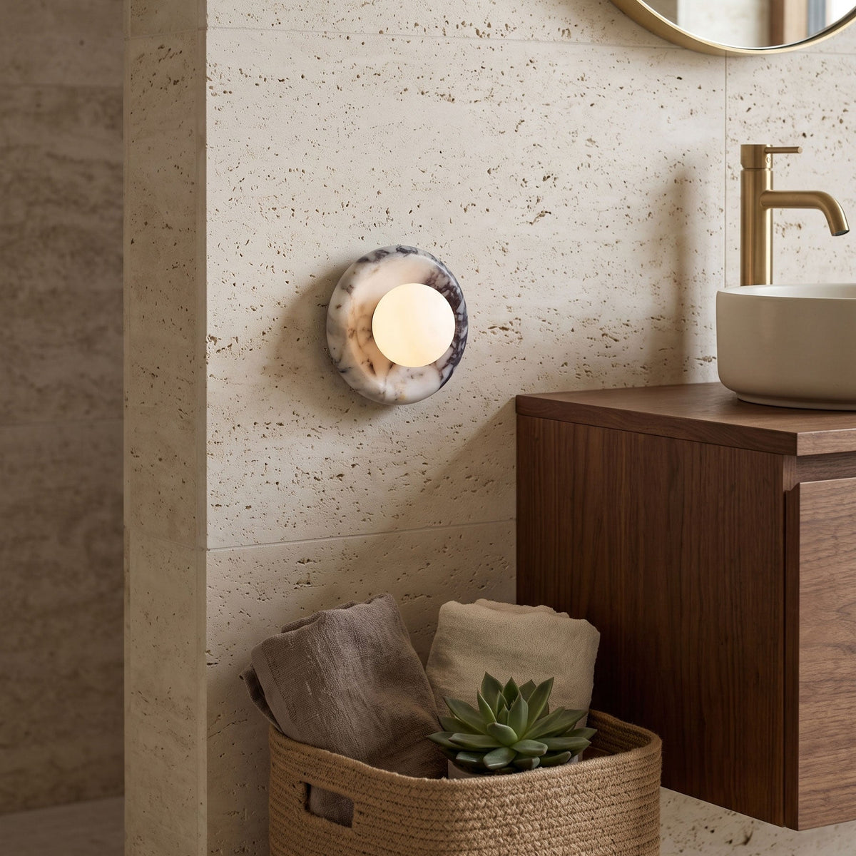 Gelso Marble White Sconce